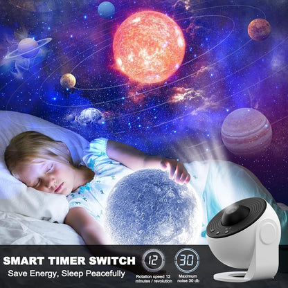 Star Projector Galaxy Light 12 in 1 Planetarium 360° Rotating Aurora Night Light Lamp for Bedroom Starry Sky Kids Adult Gift